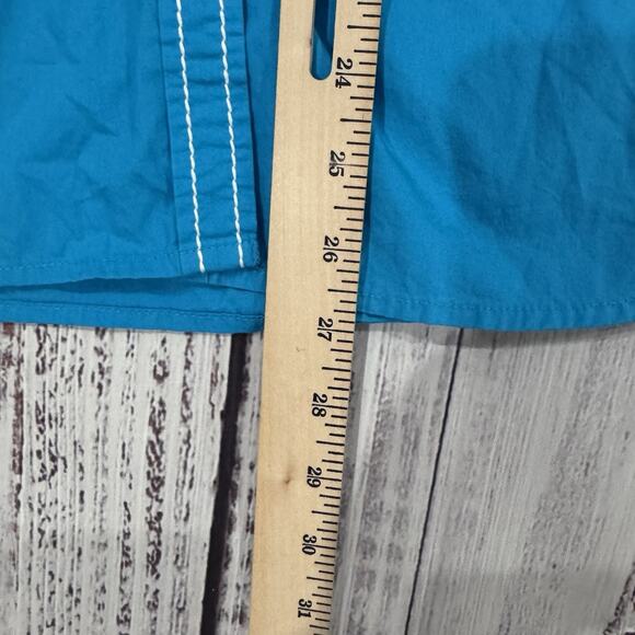 Ariat Women’s Western Snap Shirt L Blue Pearl Embellished Rodeo Cowgirl Y2K - Picture 5 of 8